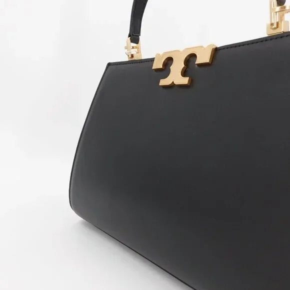 Tory Burch Women's Eleanor Leather Suede Satchel Handbag Black OS - Picture 8 of 12